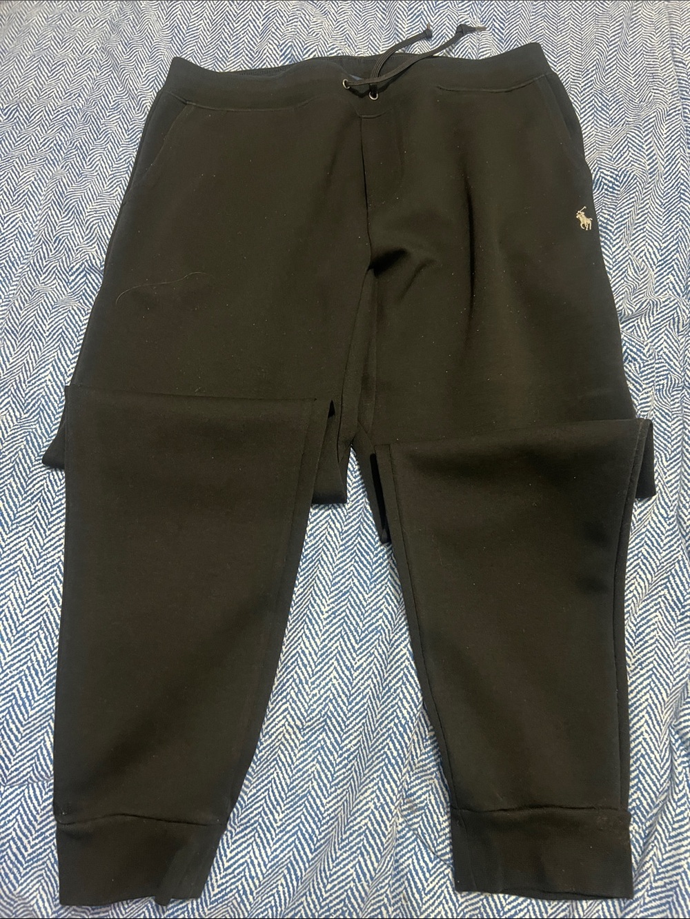 Ralph Lauren Black Boys' Jogger Sweatpants with Polo Pony
